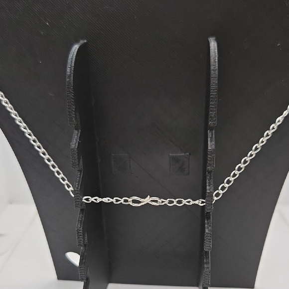 5 Stone Blue Appatite Necklace 18" NWOT - Picture 3 of 9